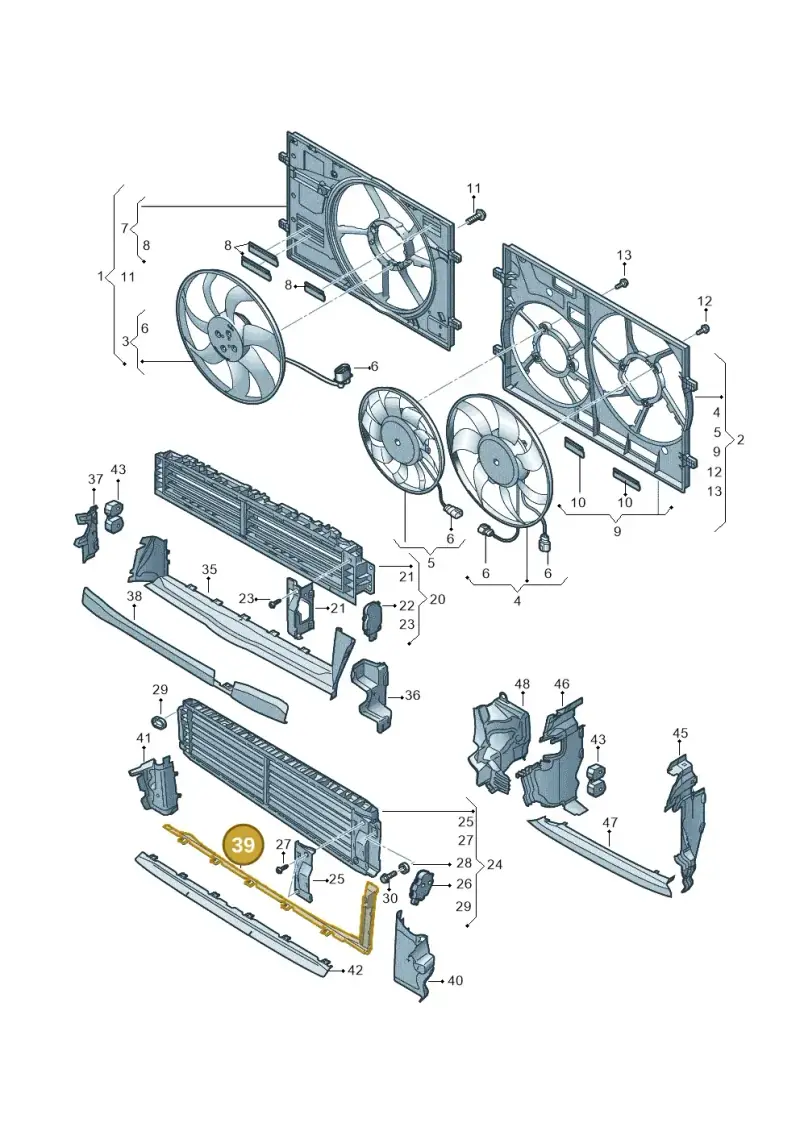 8Y0121286 — Audi A3 Sportback (2019-2025) diagram 596121930, position 39