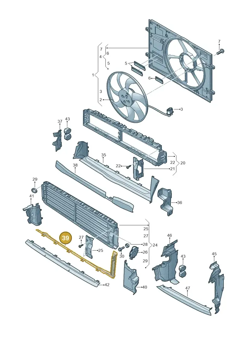 8Y0121286 — Audi A3 Sportback (2019-2025) diagram 596121910, position 39