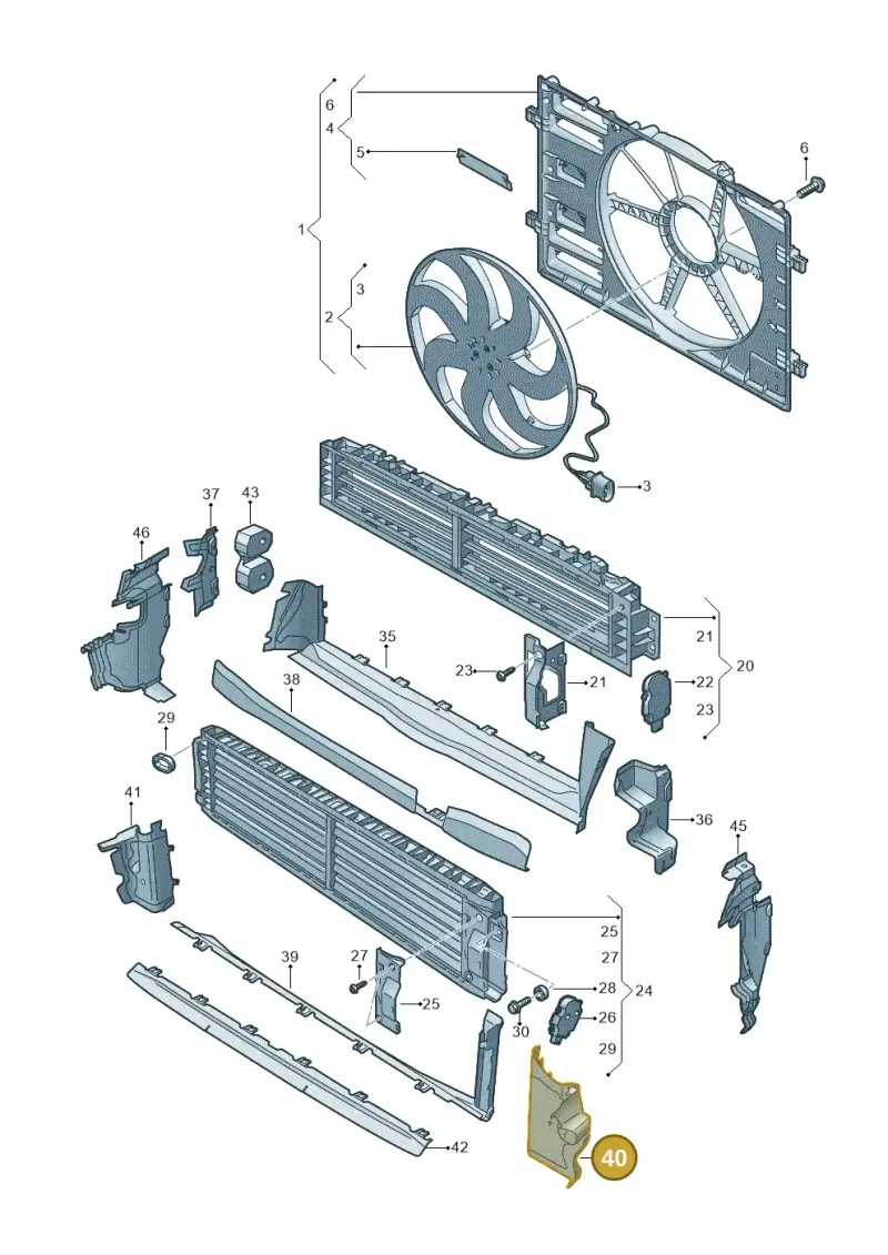 8Y0121287D — Audi A3 Sportback (2019-2025) diagram 596121965, position 40