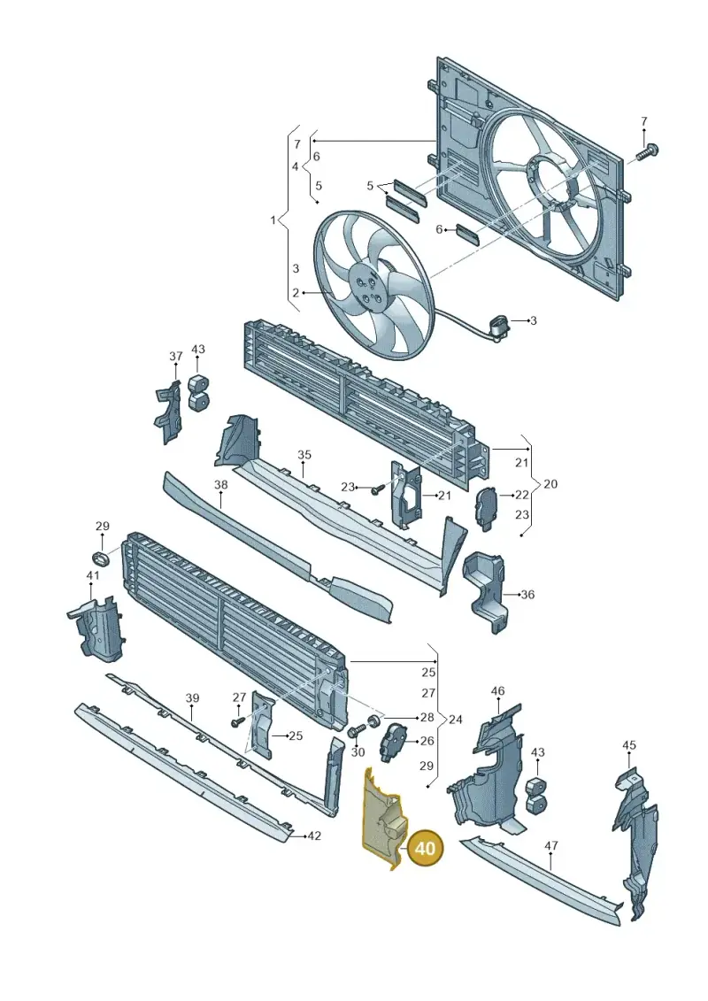 8Y0121287D — Audi A3 Sportback (2019-2025) diagram 596121970, position 40