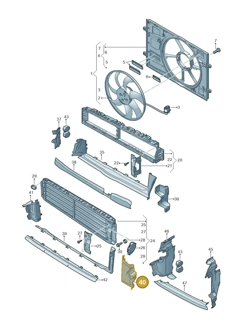 8Y0121287D — Audi A3 Sportback (2019-2025) diagram 596121910, position 40