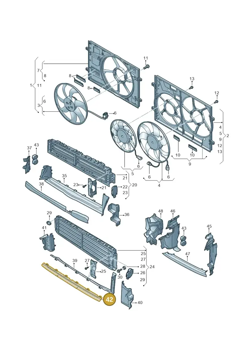 8Y0121288 — Audi A3 Sportback (2019-2025) diagram 596121930, position 42