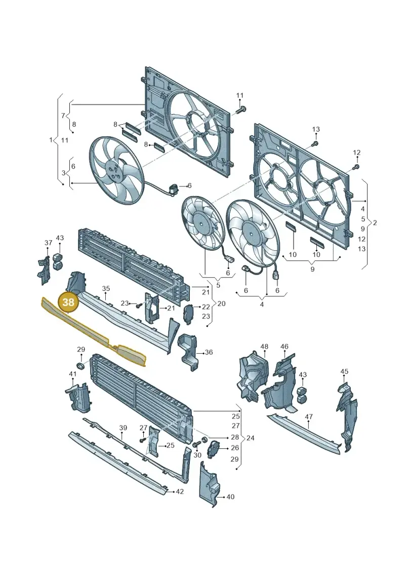 8Y0121291 — Audi A3 Sportback (2019-2021) diagram 596121930, position 38
