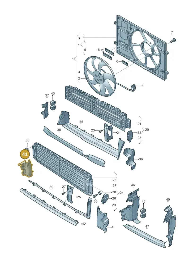 8Y0121294D — Audi A3 Sportback (2019-2021) diagram 596121970, position 41