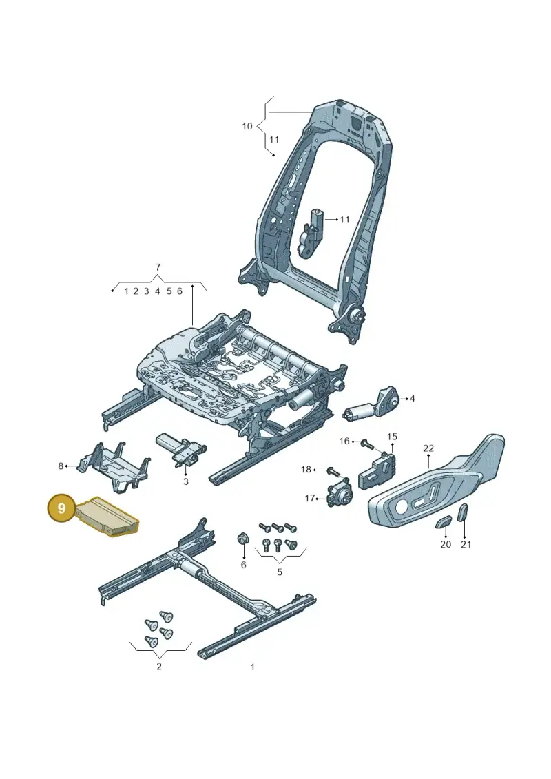 8Y0959760 — Audi RS Q3 Sportback (2019-2024) diagram 596959200, position 9