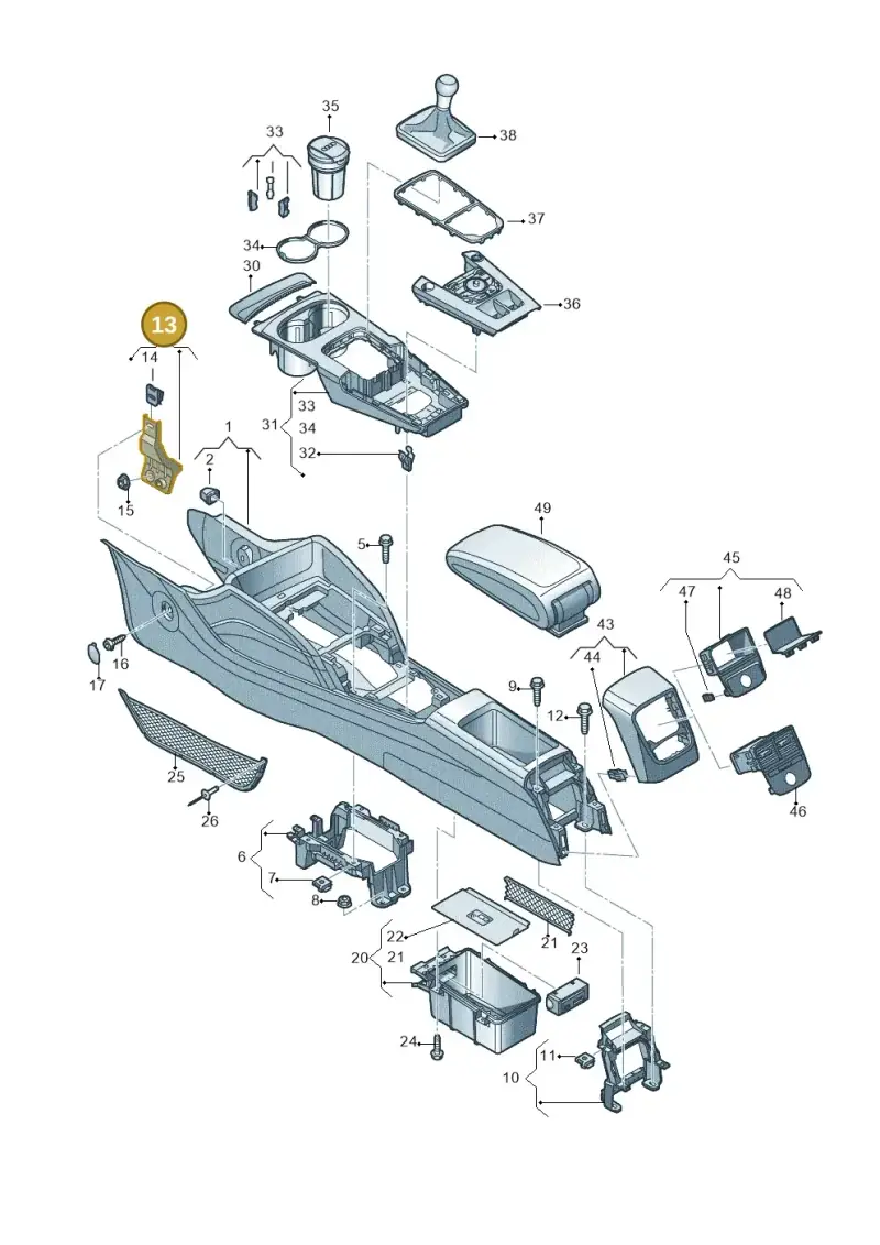 8Y2863615 — Audi A3 Cabriolet (2016-2020) diagram 778863500, position 13