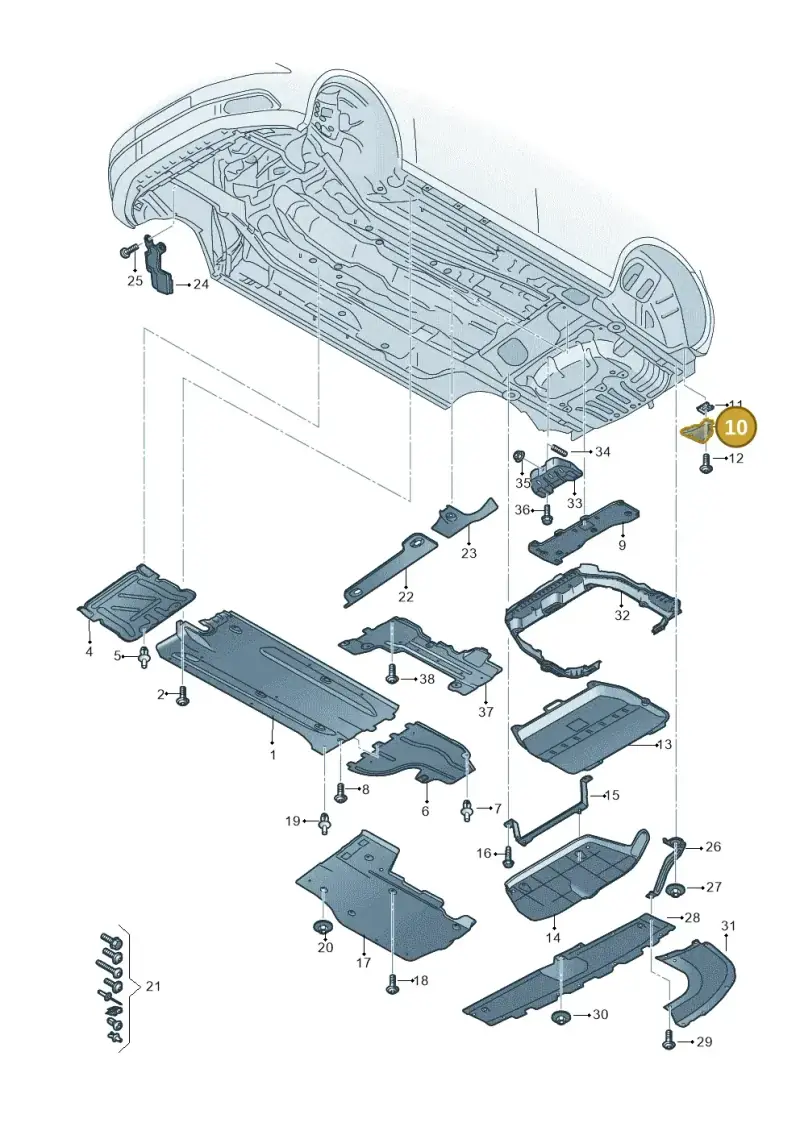 8Y4825217 — Audi A3 Sportback (2019-2025) diagram 596825000, position 10