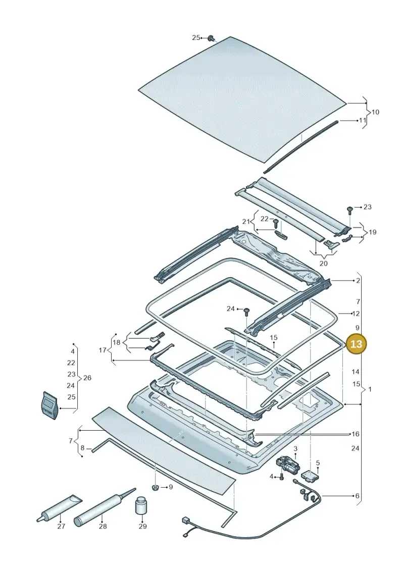 8Y4877460 — Audi A3 Sportback (2019-2021) diagram 596877000, position 13