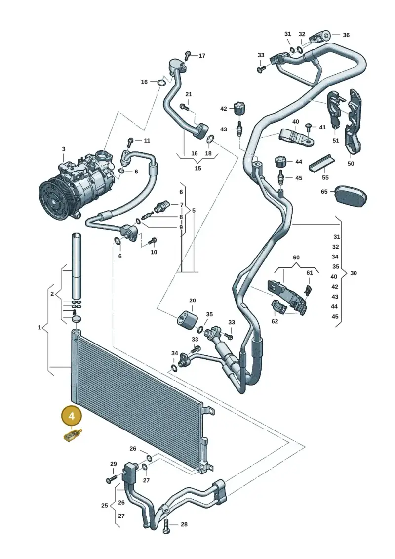 8Z0820535B — Audi A5 Limo 2.0 (2024-) diagram 8wk260400, position 4