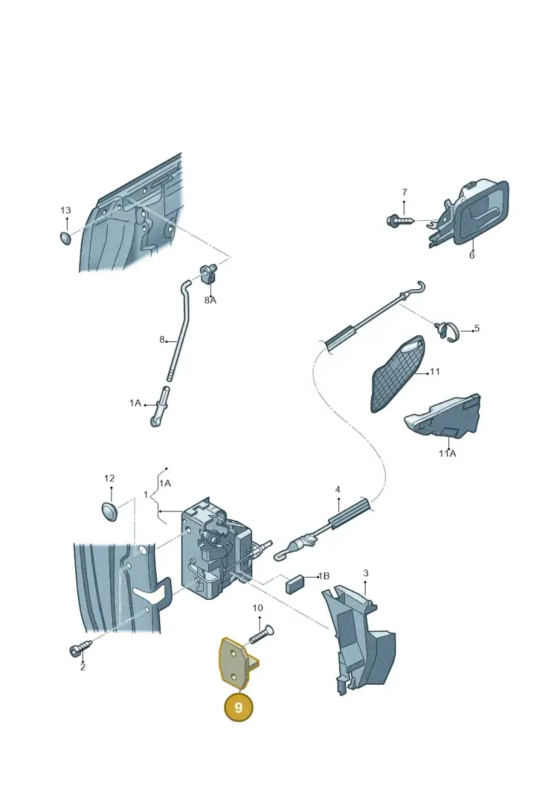 8Z0837033A — Audi RS3 Sportback (2011-2012) diagram 412837300, position 9