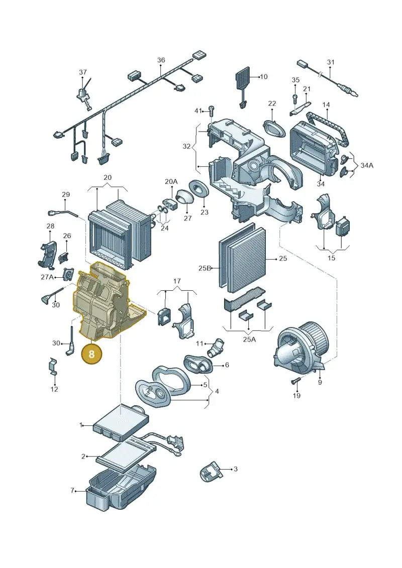8Z2820351A — Volkswagen Polo (2012-2014) diagram 747820200, position 8