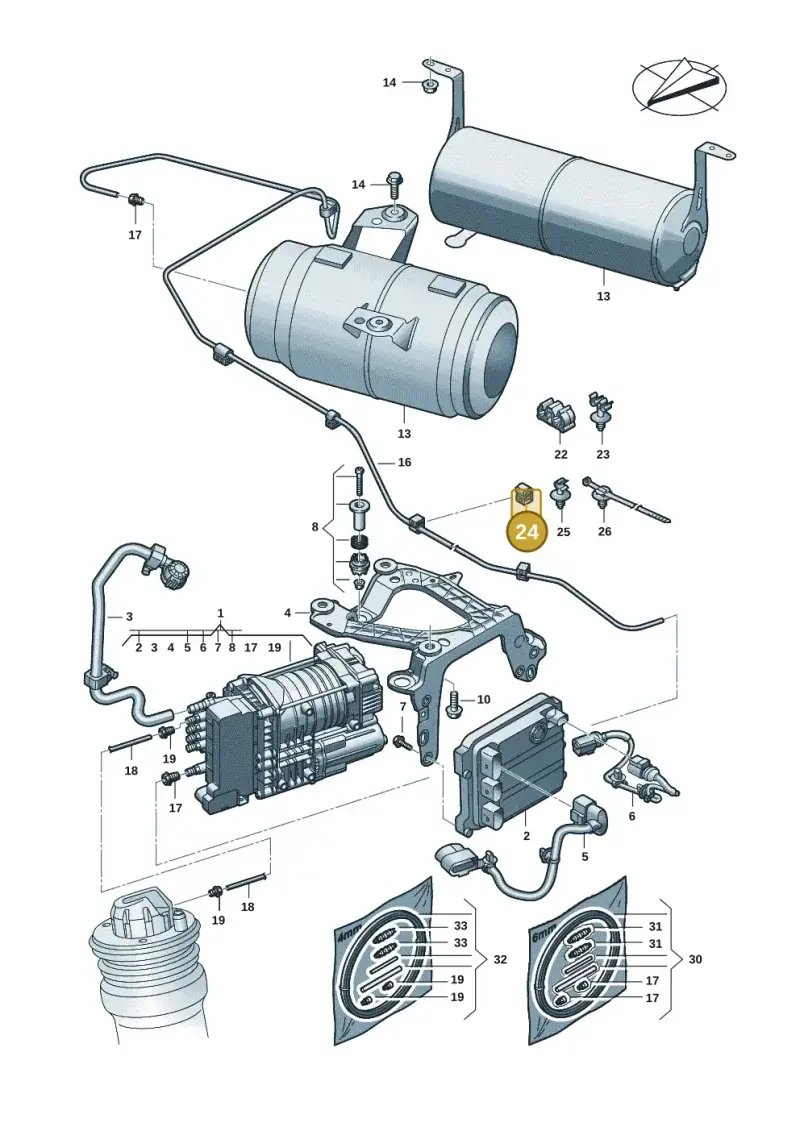 95B611797 — Audi Q6 e-tron (2023-) diagram f5s616300, position 24