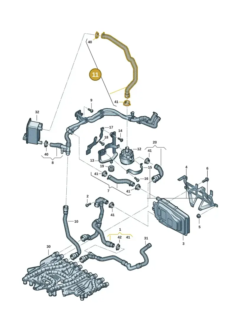9J1815551B — Audi RS e-tron GT (2020-2020) diagram 4j1121030, position 11