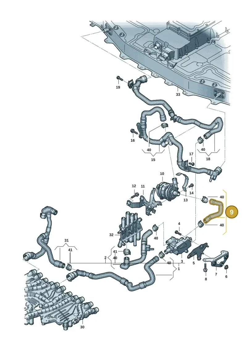 9J1815567 — Audi RS e-tron GT (2020-2020) diagram 4j1121040, position 9