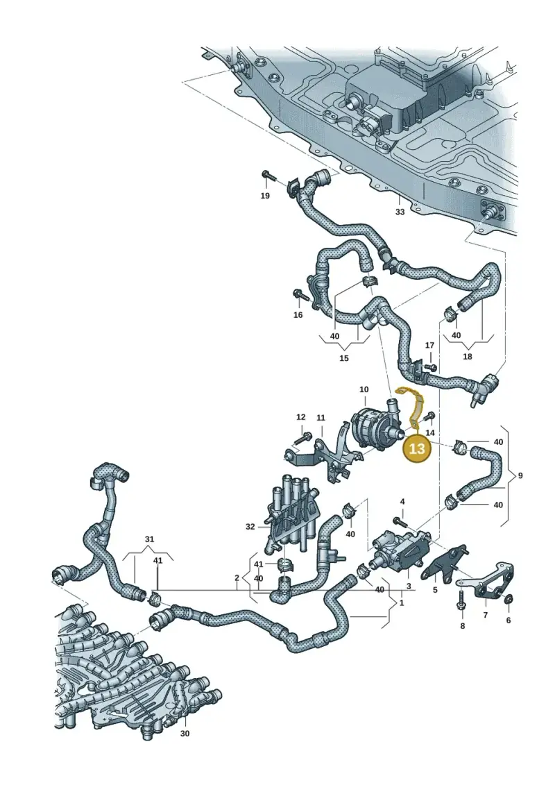 9J1820196 — Audi RS e-tron GT (2020-2020) diagram 4j1121040, position 13