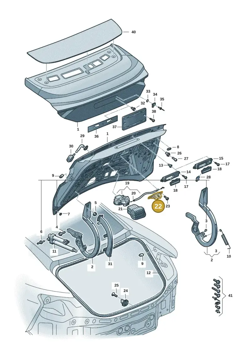 9J1827447 — Audi RS e-tron GT (2020-2020) diagram 4j1827000, position 22
