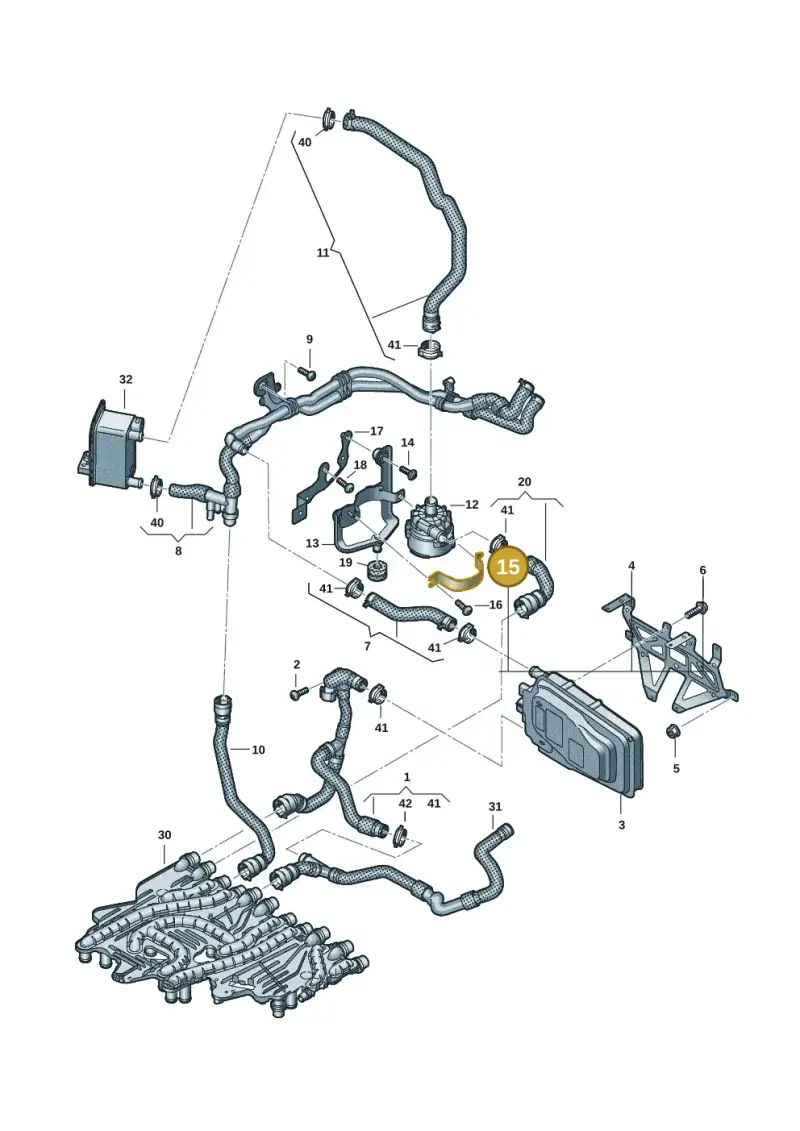 9J1965544 — Audi RS e-tron GT (2020-2020) diagram 4j1121030, position 15