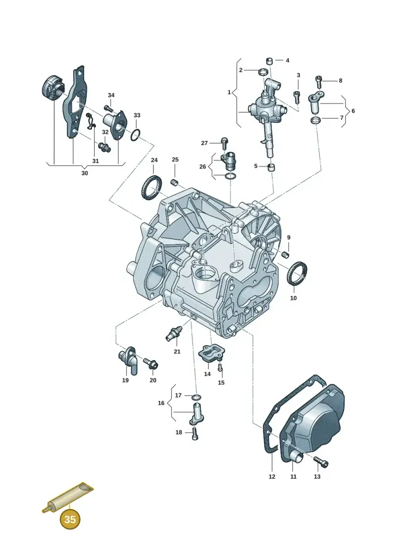 AMV18820003 — Audi A1 sportback 1.0 (2018-) diagram 2f0301110, position 35