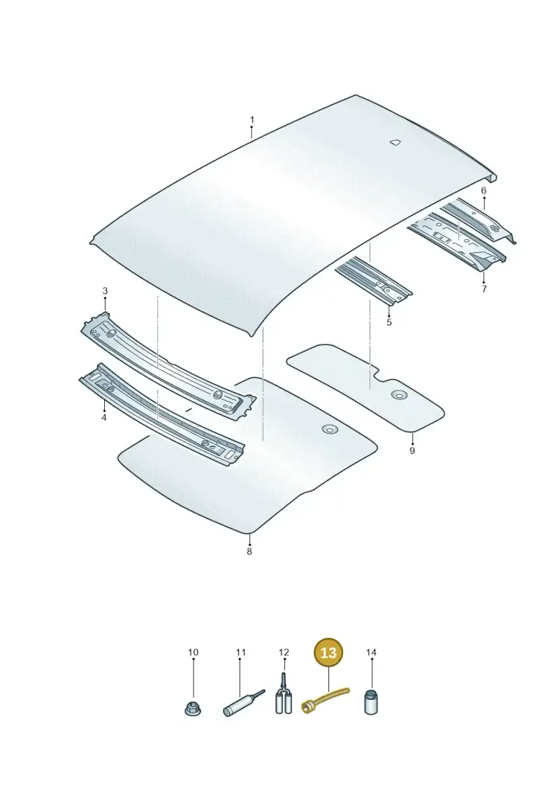 D003003 — Audi Q8 e-tron (2018-2020) diagram 586817000, position 13