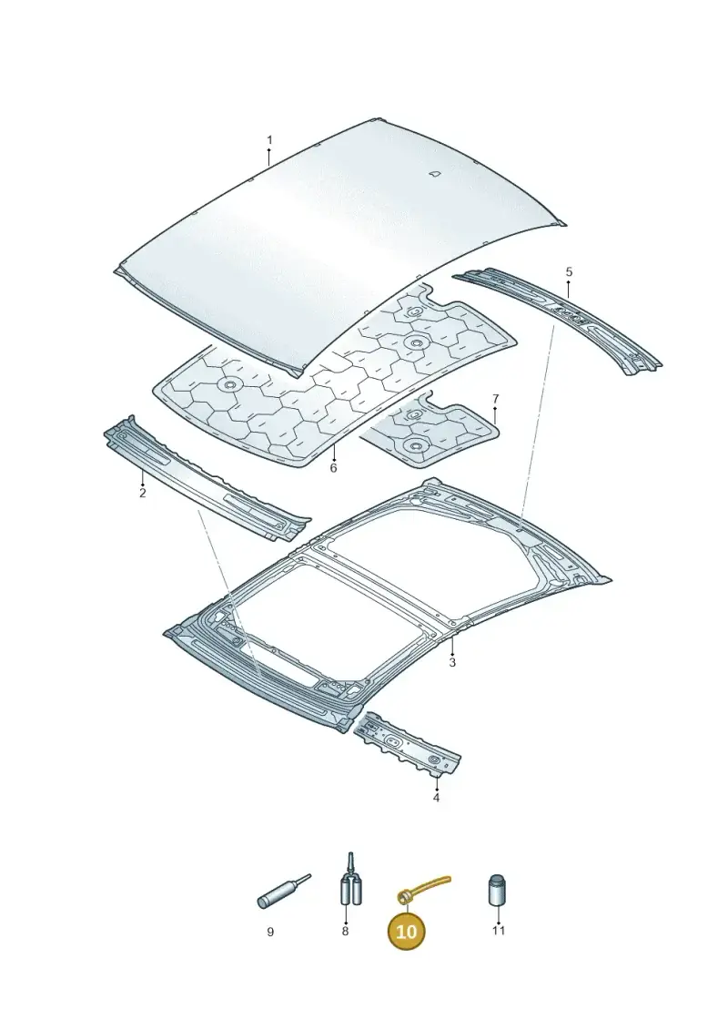 D003003 — Audi A8L (2017-2022) diagram 838817000, position 10