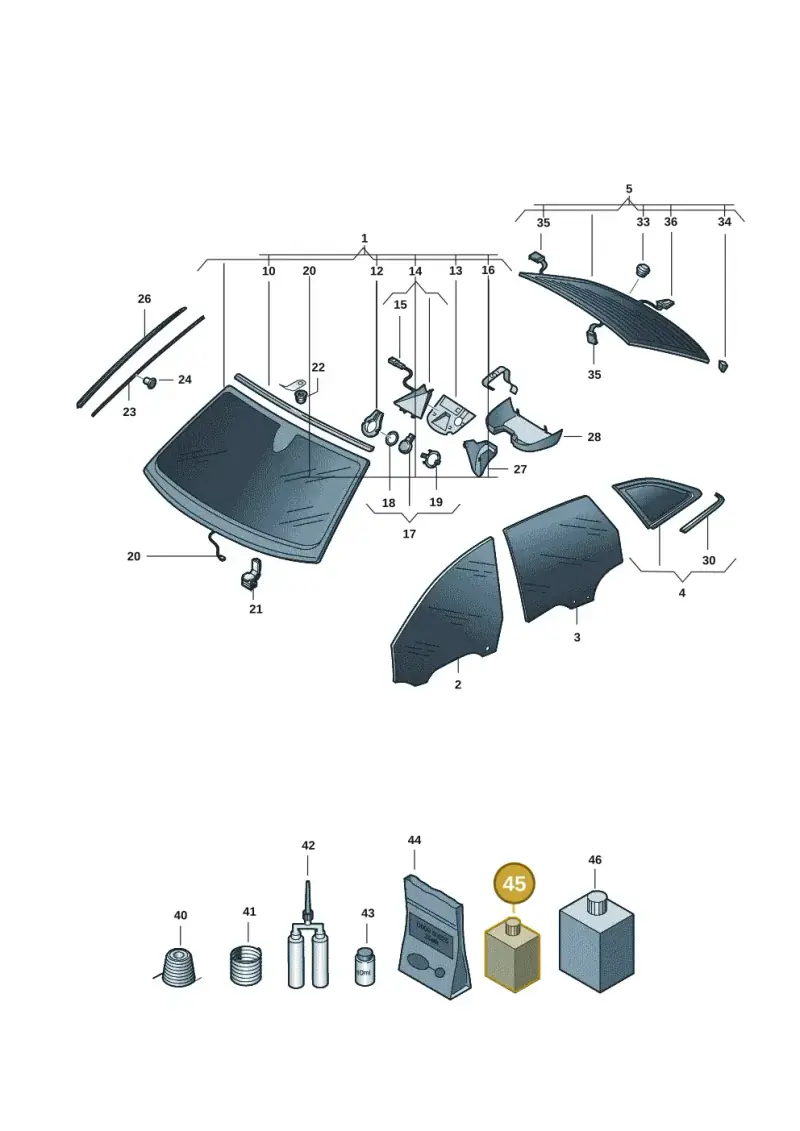 D00940104 — Audi A5 Avant 2.0 (2024-) diagram 8wk845000, position 45
