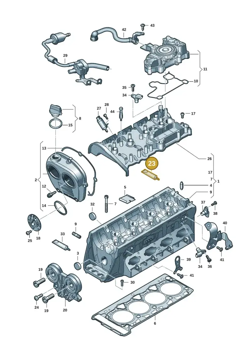 D154103A1 — Audi A3 Sportback (2019-2021) diagram 596103035, position 23
