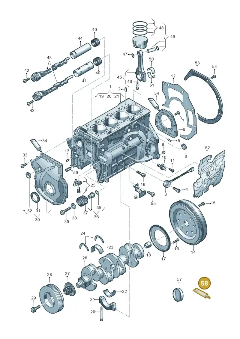 D154108A2 — Audi A3 Sportback (2019-2021) diagram 596103014, position 58