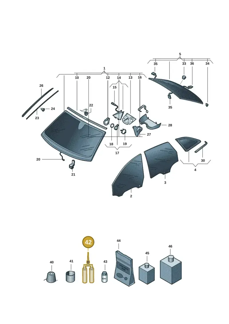 D169300M1 — Audi A5 Avant 2.0 (2024-) diagram 8wk845000, position 42