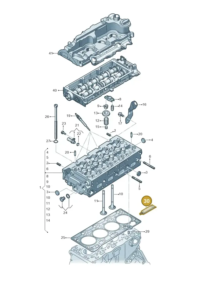 D174003M2 — Audi A5 Limo 2.0 (2024-) diagram 8wh103600, position 30