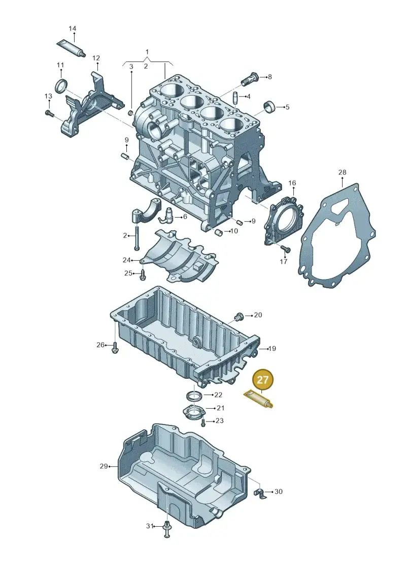 D176404M2 — Audi Q3 2.0 TDI (2014-2019) diagram 634103250, position 27