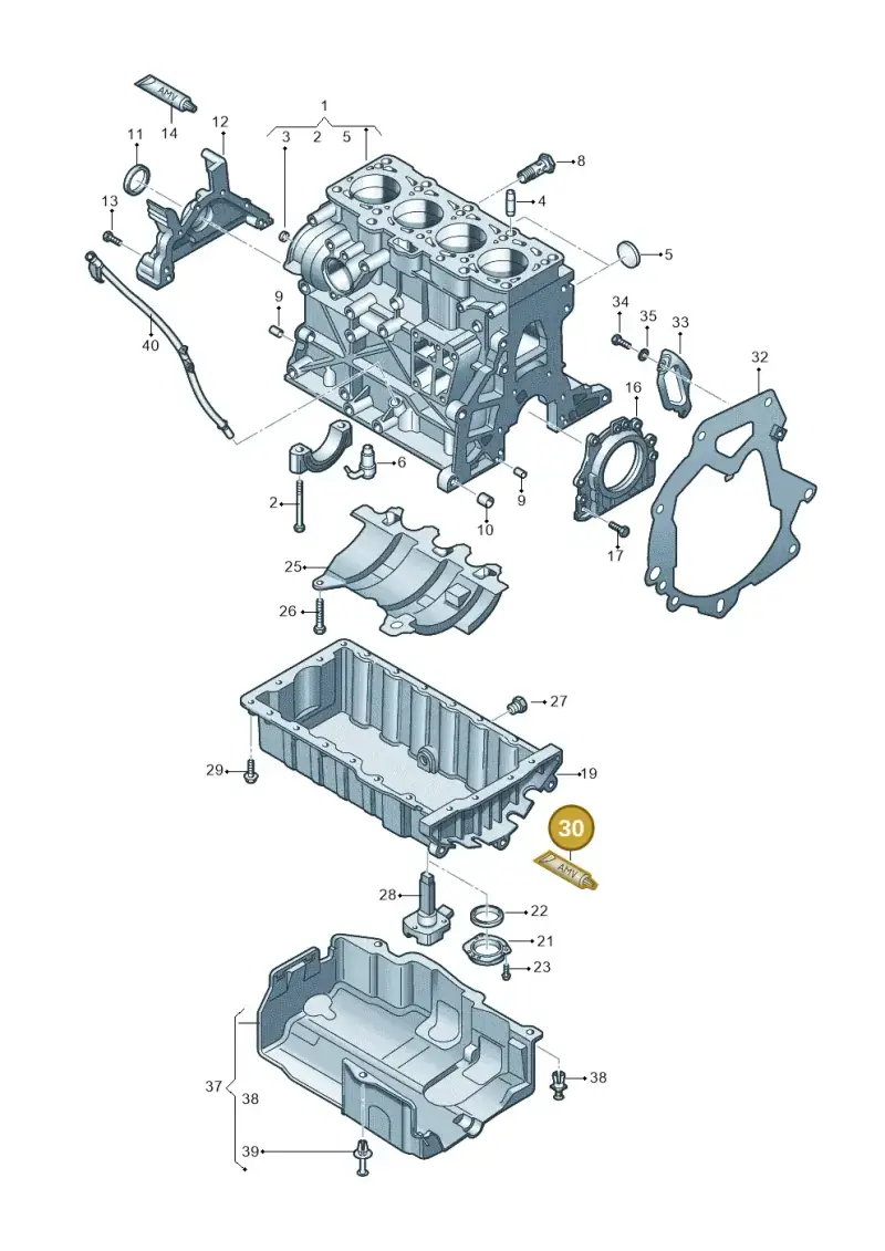 D176404M2 — Audi TTS Coupe 2.0 (2014-2023) diagram 649103200, position 30