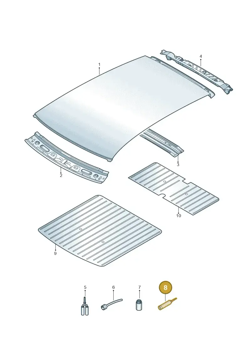 D190D01A2 — Audi A1 sportback 1.0 (2018-) diagram 592817000, position 8