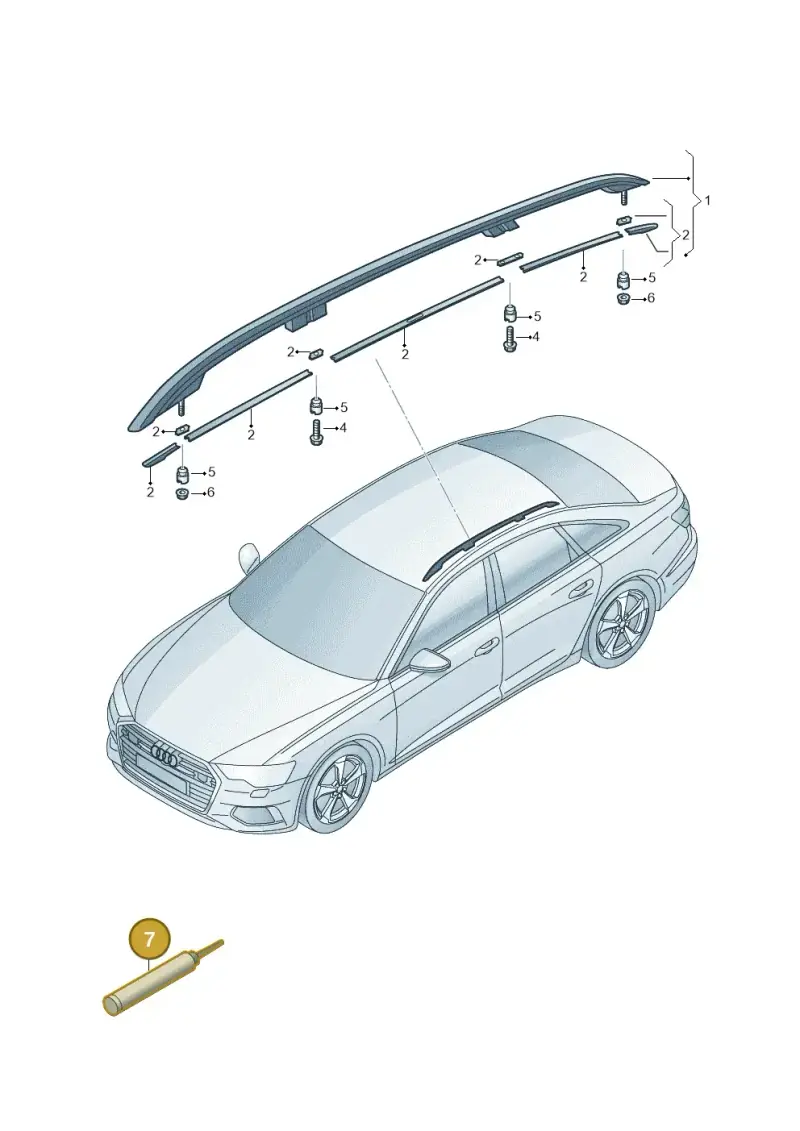 D197300A2 — Audi A6 2.0 (2018-) diagram 430860050, position 7