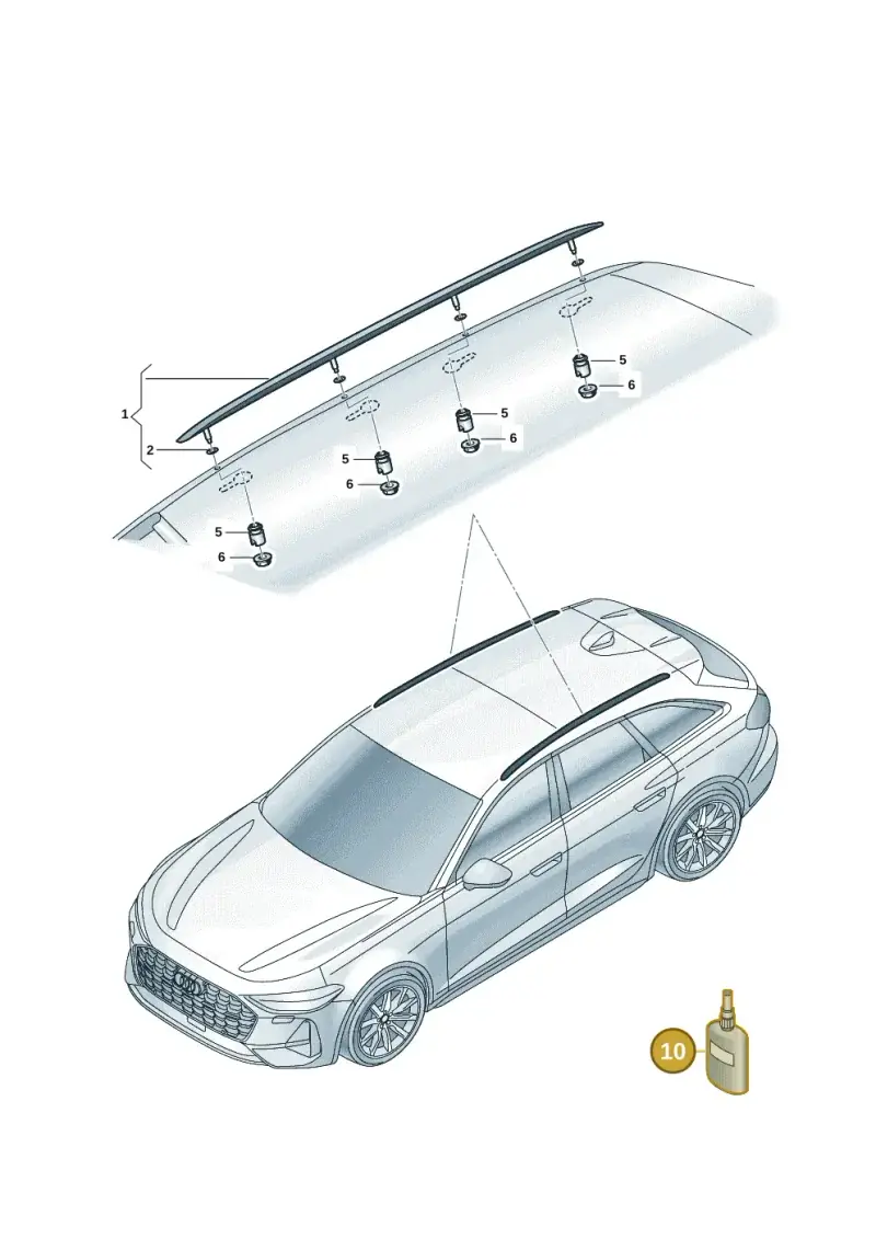 D197300A2 — Audi A5 Avant 2.0 (2024-) diagram 8wk860500, position 10