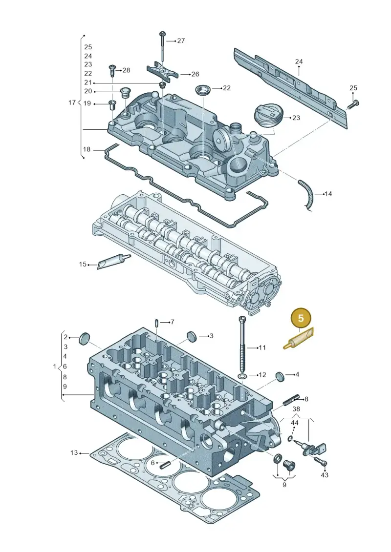 D200005A2 — Audi A6 2.0 (2018-) diagram 597103510, position 5