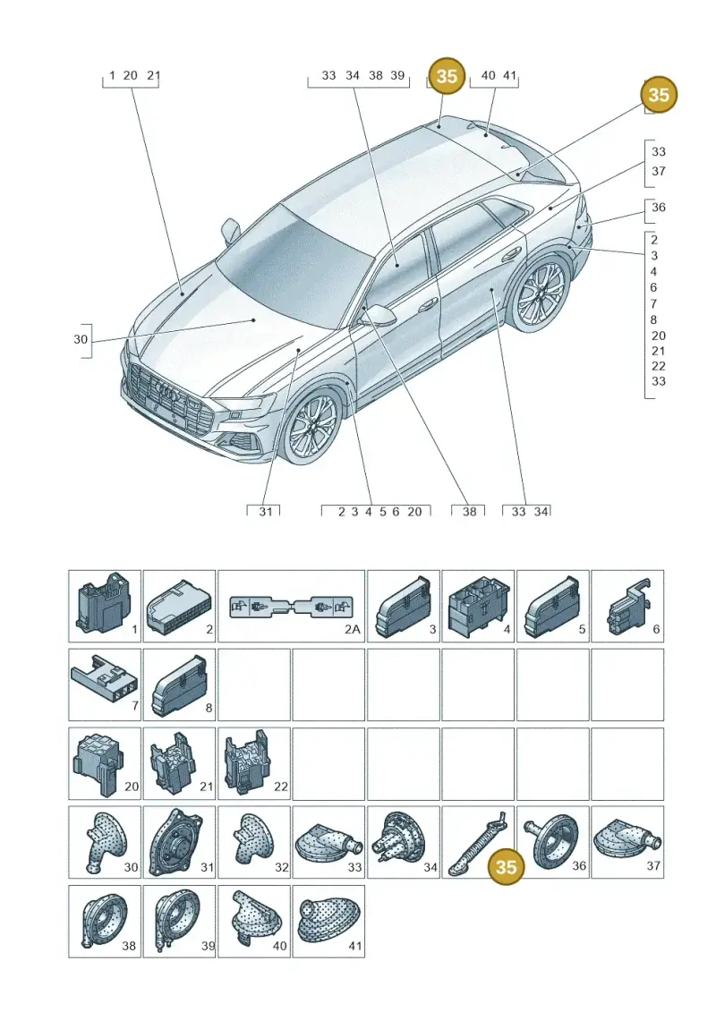 D329215M1 — Audi RS Q8 Quattro (2019-) diagram 429971810, position 35
