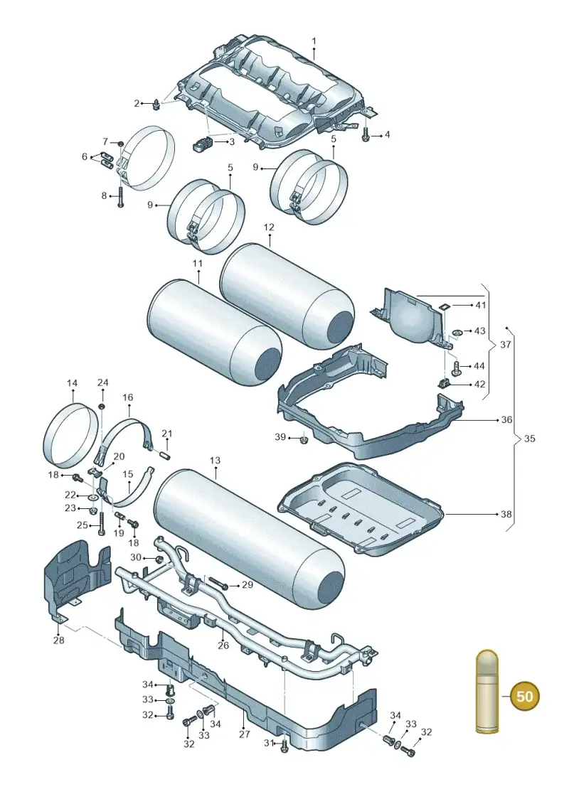 D329215M1 — Audi A3 Sportback (2019-2021) diagram 596201190, position 50