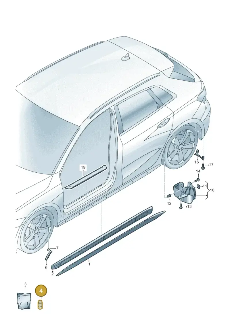 D366PR1A1 — Audi A3 Sportback (2019-2021) diagram 596853000, position 4