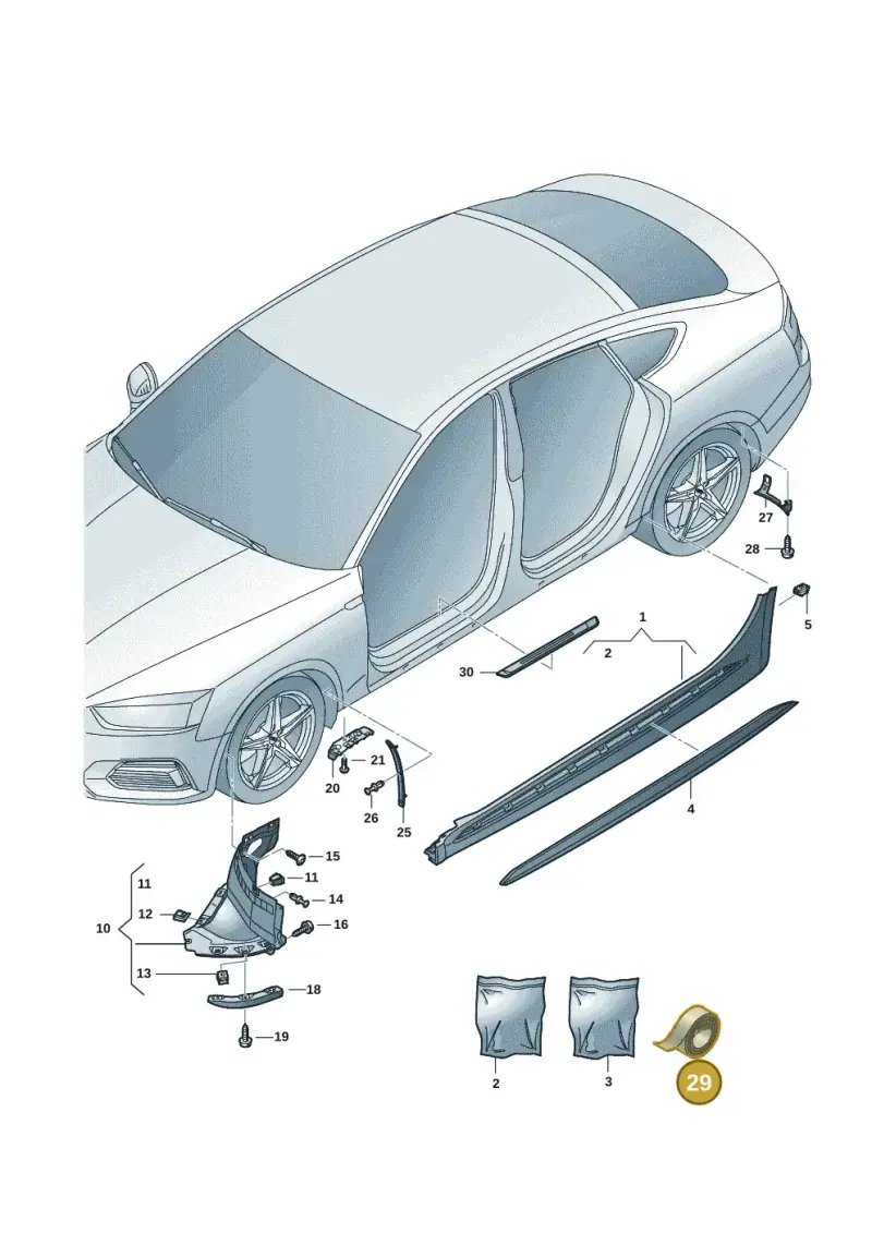 D438515A1 — Audi RS5 Sportback (2017-) diagram 847853005, position 29