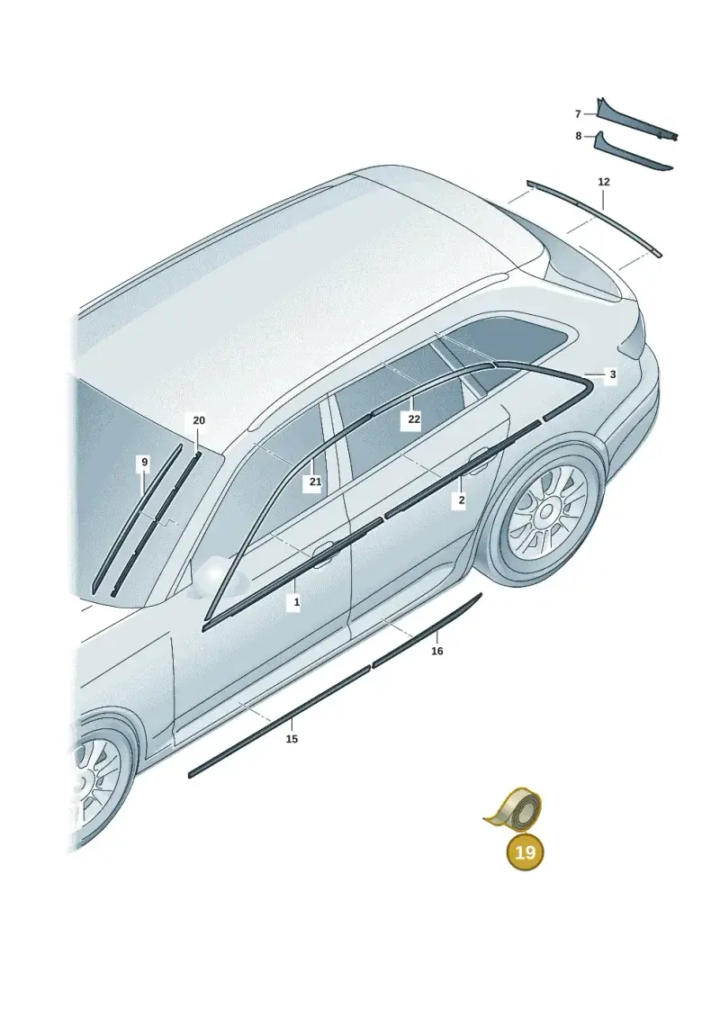 D438515A1 — Audi RS4 Avant (2017-) diagram 849853017, position 19