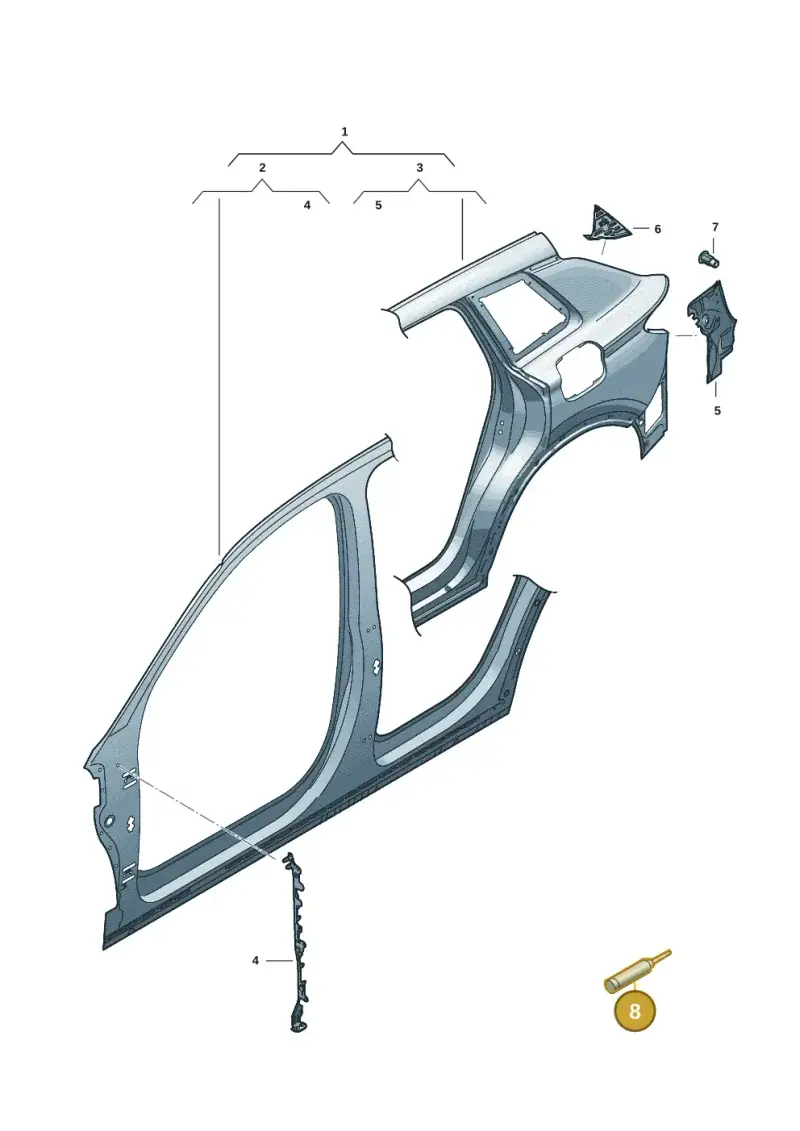 D506KD1A4 — Audi Q6 e-tron (2023-) diagram f5s809050, position 8