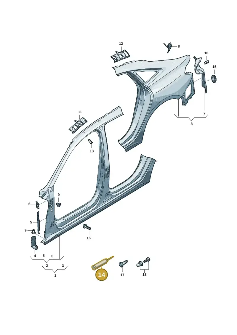 D506KD1A4 — Audi A5 Limo 2.0 (2024-) diagram 8wh809050, position 14