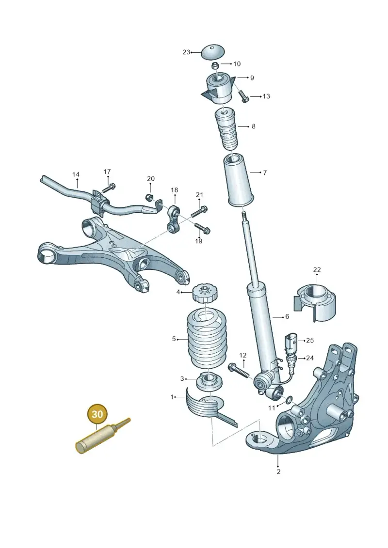 DA001730A2 — Audi Q5 qu. 2.0 TDI (2012-2017) diagram 620511000, position 30
