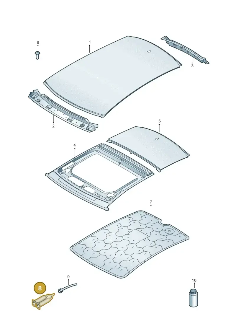DA180A00A2 — Audi Q3 2.0 (2019-) diagram 597817010, position 8