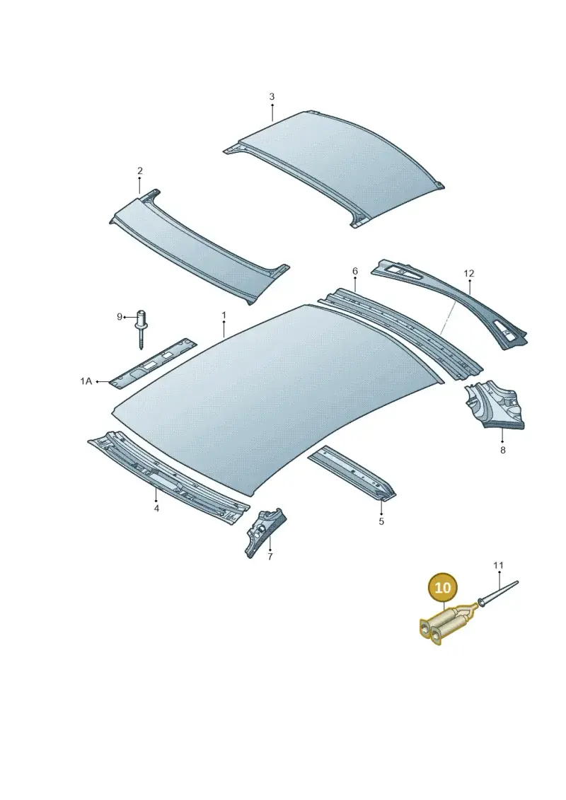 DA180A00A2 — Audi A5 Sportback (2011-2017) diagram 620817000, position 10