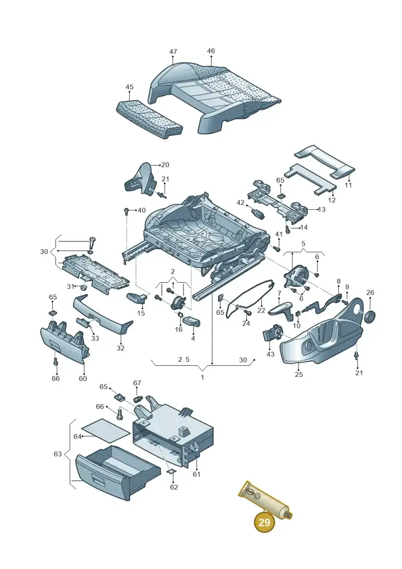 G00045002 — Audi Q3 1.4 (2016-) diagram 728881000, position 29