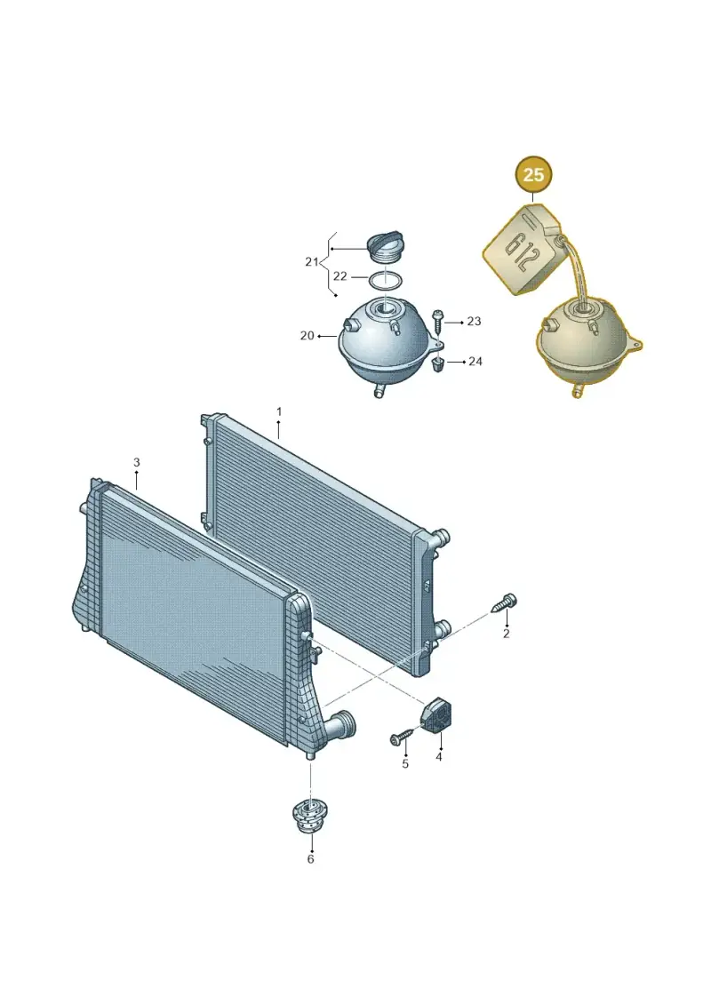 G012A8GA3 — Audi A3/S3/Sportb./qu. 08 (2007-) diagram 412121720, position 25