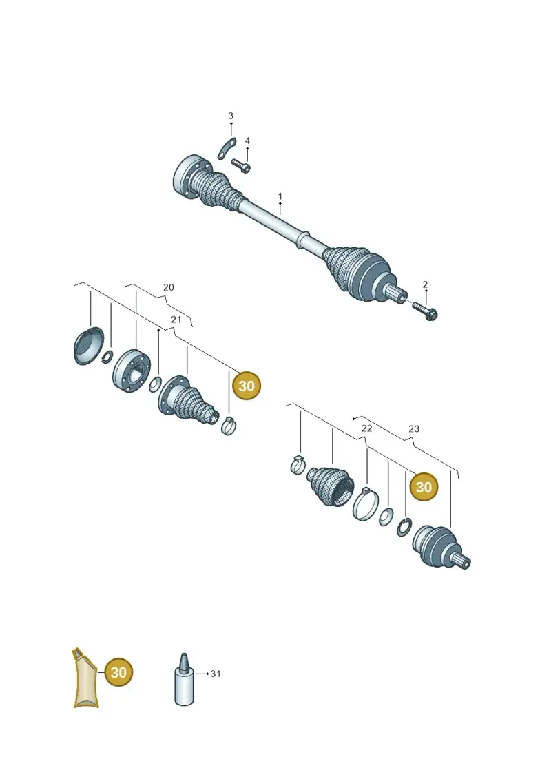 G052133A3 — Audi RSQ3 Sportback (2019-2024) diagram 884501050, position 30