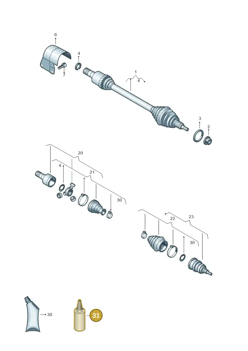 G052135A1 — Audi A1 sportback 1.0 (2018-) diagram 837407240, position 31