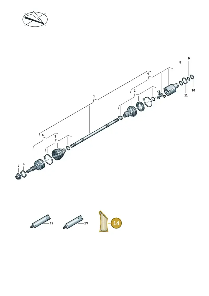G052528A2 — Audi RS e-tron GT (2020-2020) diagram 4j1407050, position 14